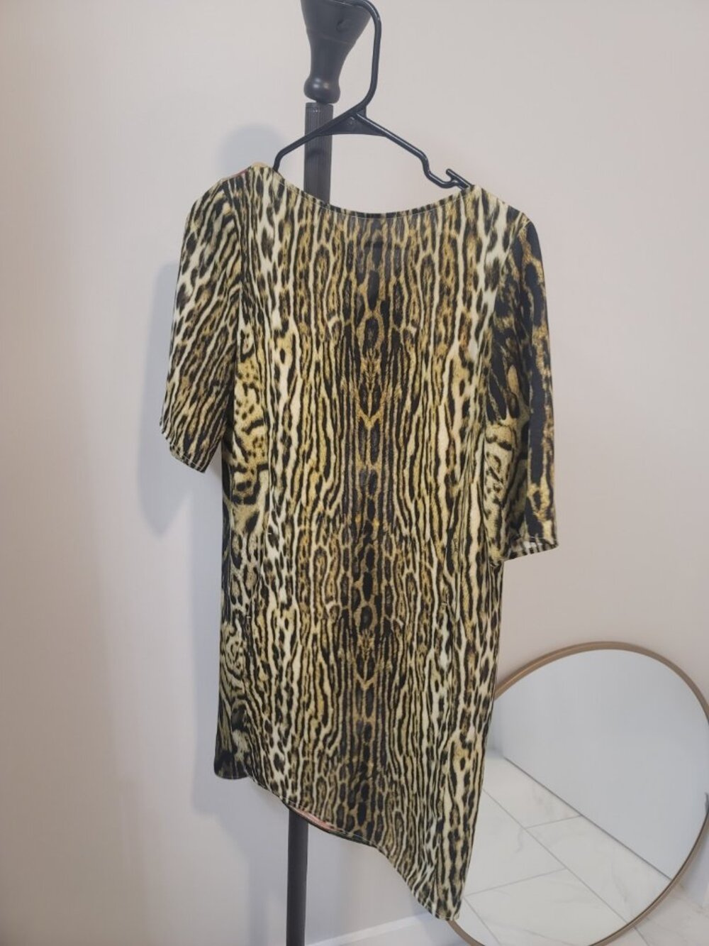 Roberto Cavalli Leopard Animal Print Viscose Dress Size 40 Multicolor